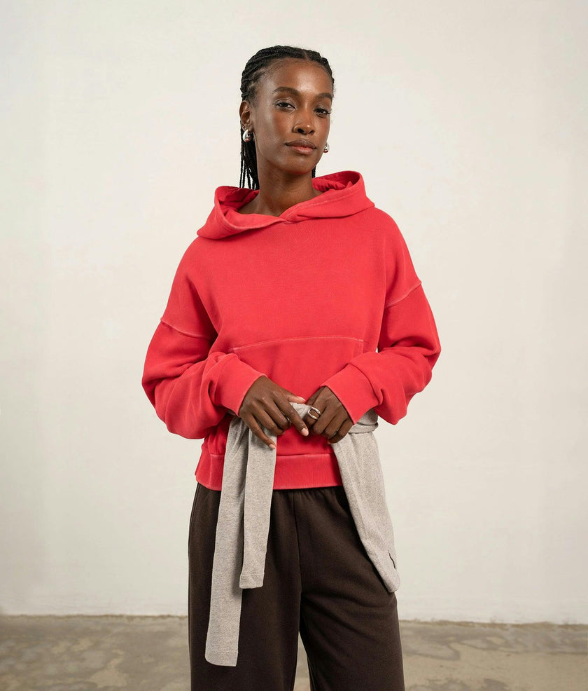 Womens Dream Terry Hoodie - Terry - Vintage Samba Red