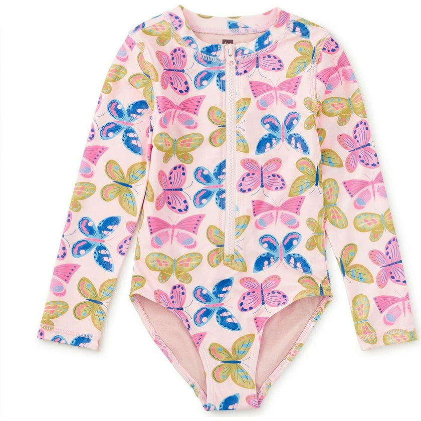 Long Sleeve One-Piece Swimsuit, Pink