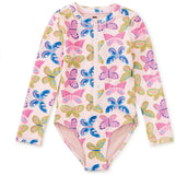 Long Sleeve One-Piece Swimsuit, Pink
