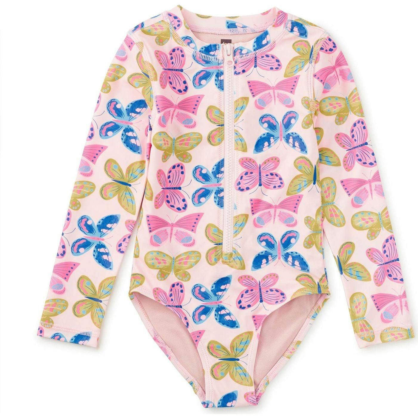 Long Sleeve One-Piece Swimsuit, Pink