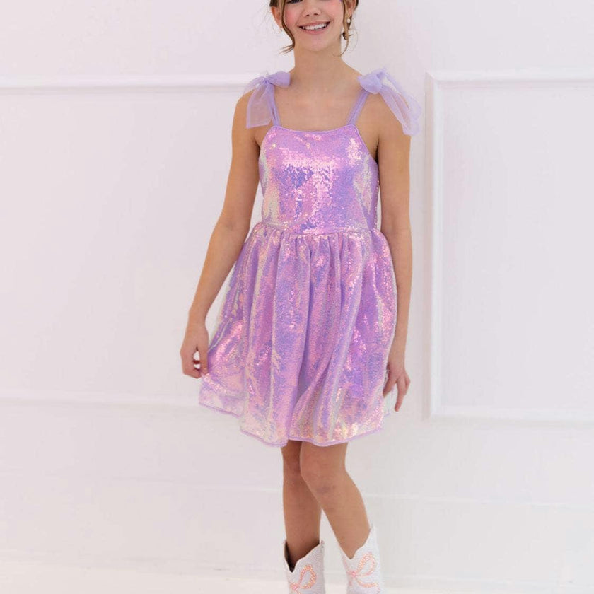 Lavender Sequin Tank Dress