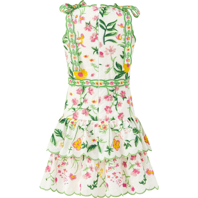 Kaylee Cotton Embroidered Mini Dress