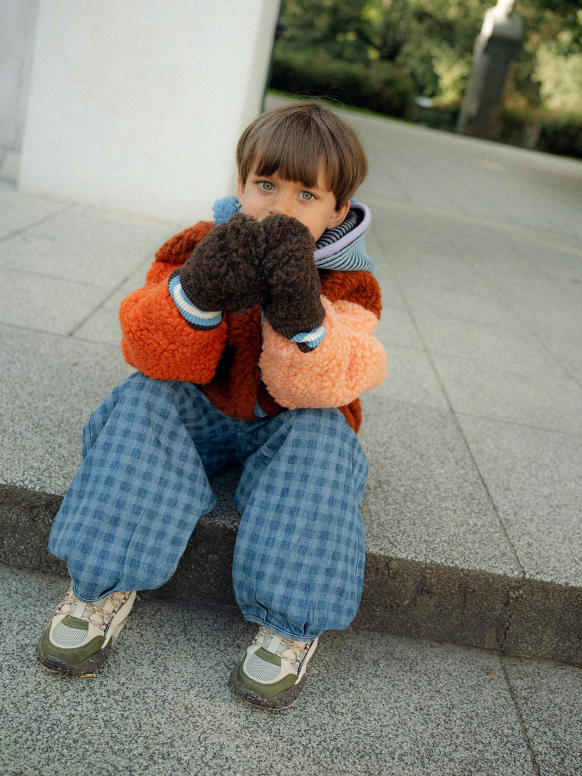 merino mittens - chocolate brown