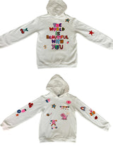 Graffiti Ice Cream Hoodie And Pant Set, White