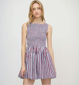 The Cosima Mini Nap Dress - Firecracker Stripe