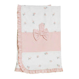 White & Pink Baby Blanket