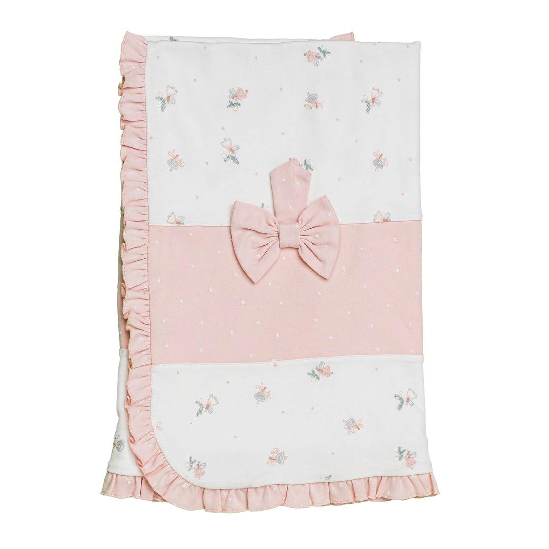 White & Pink Baby Blanket