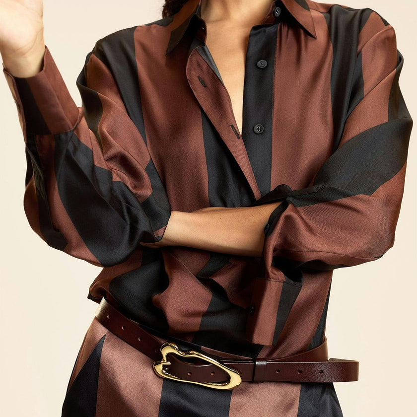 Collectible Stripe Silk Shirt