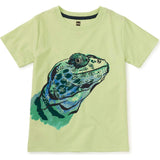 Tropical Lizard Graphic Tee, Green