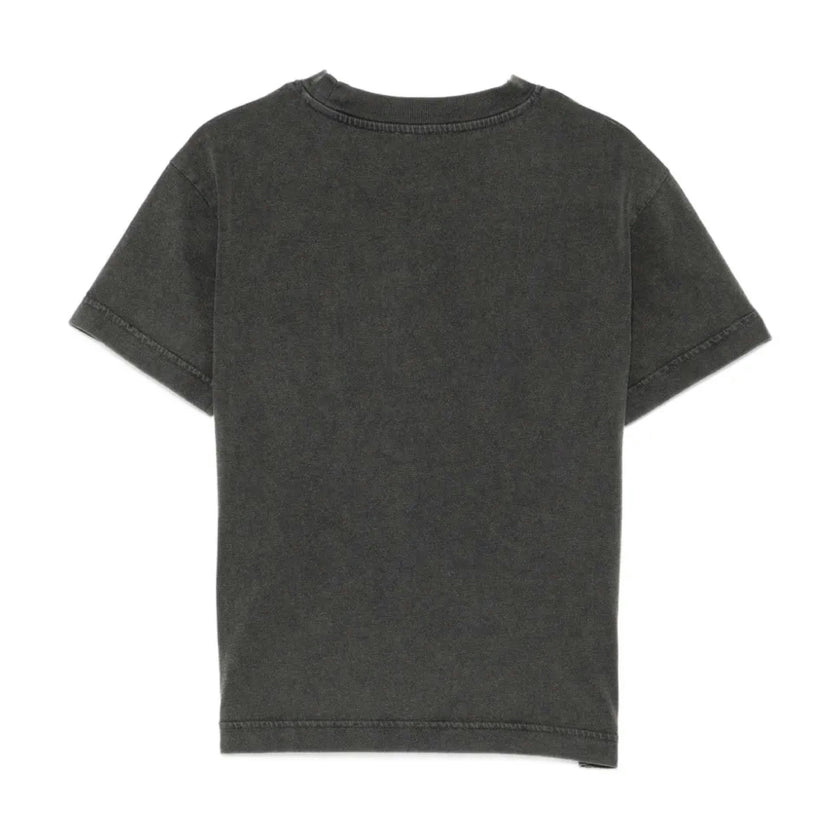 Black Curved Logo Faded T-Shirt