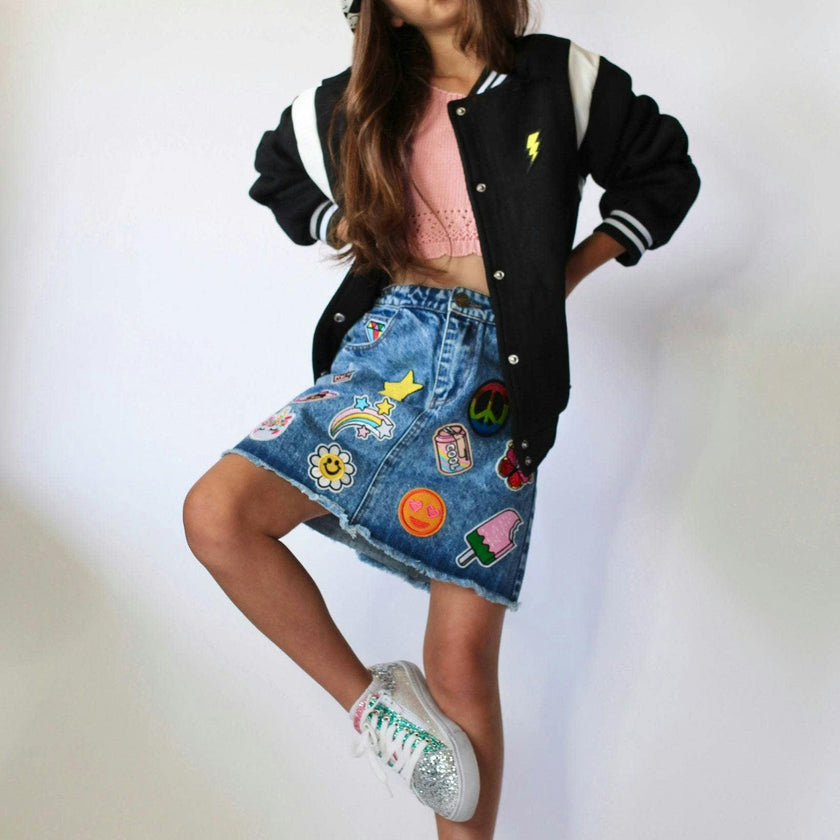 All About The Patch Denim Skirt