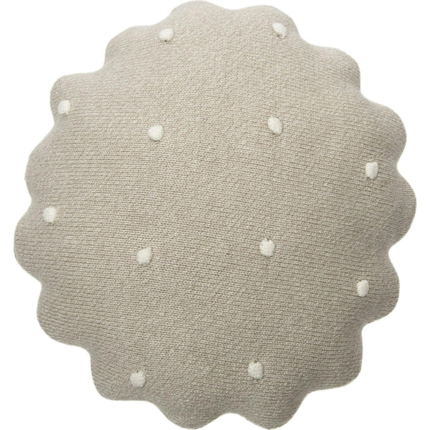 Round Knitted Biscuit Cushion