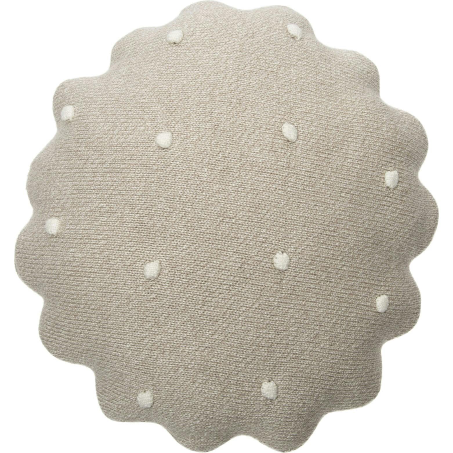 Round Knitted Biscuit Cushion