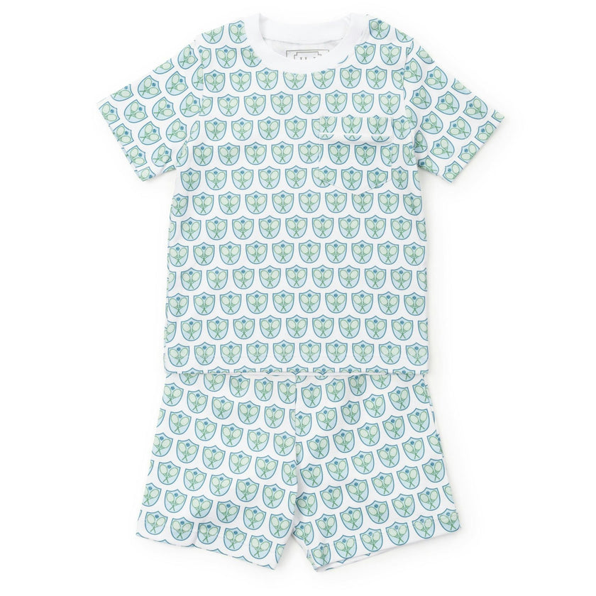 Charles Boys' Short Set - Tennis Crest Blue