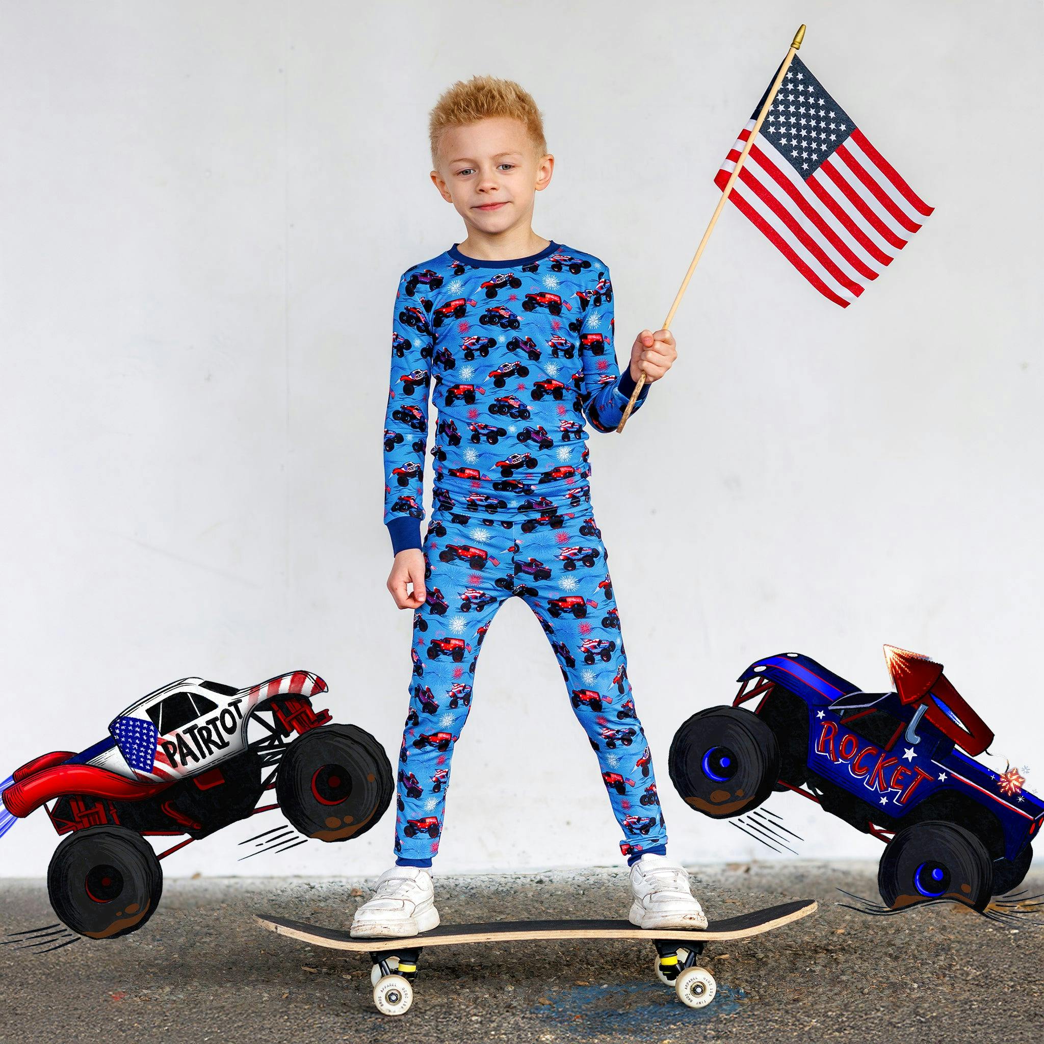 Red, White, and Boom 2 Piece Pajama Set