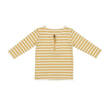 Horizontal Striped Shirt 3/4 Sleeve Top