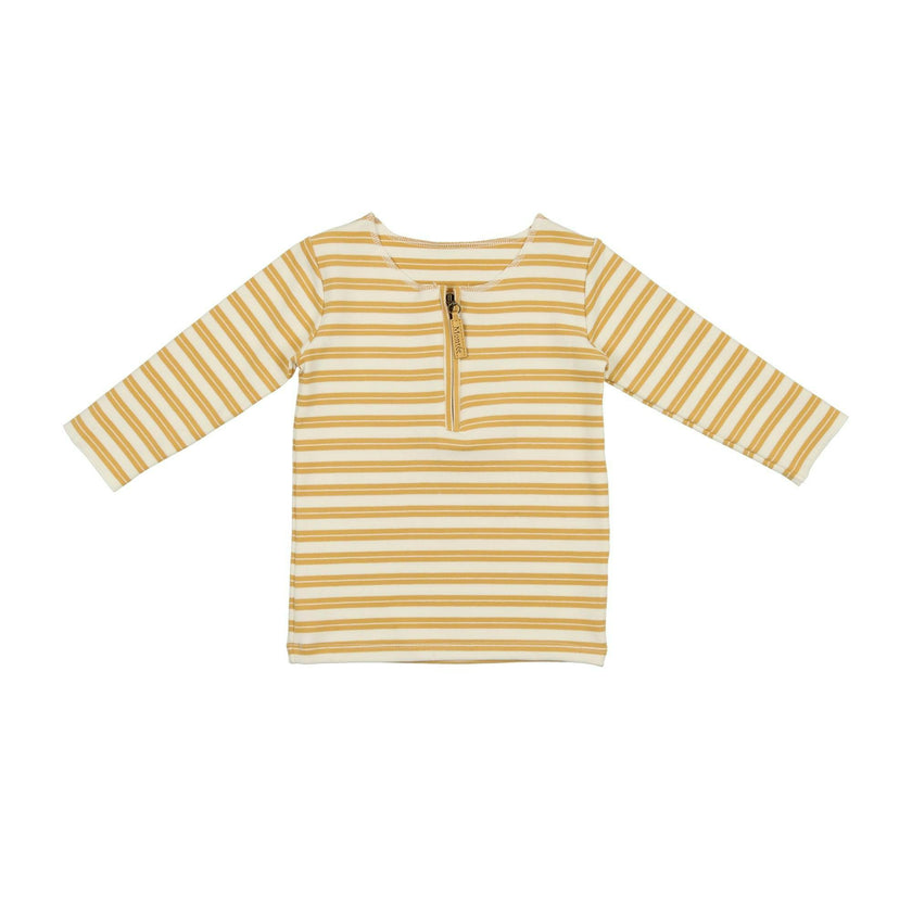 Horizontal Striped Shirt 3/4 Sleeve Top