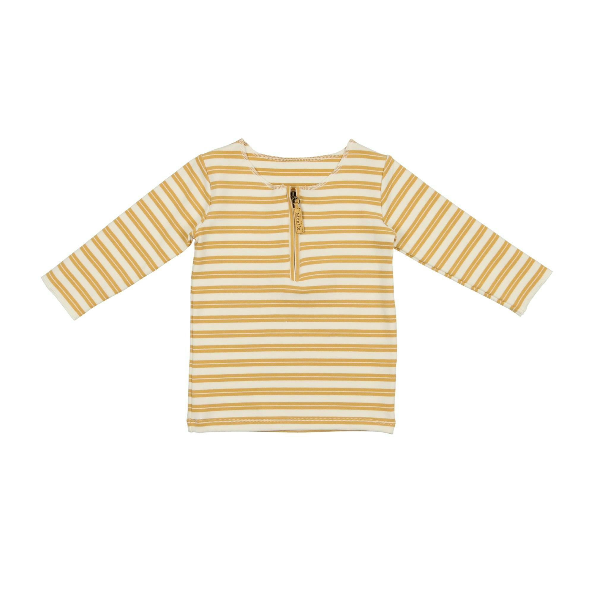 Horizontal Striped Shirt 3/4 Sleeve Top