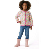 Girls Cream Bomber | Floral Print