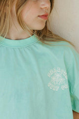 Cropped Boxy Palm Tee / Sea Green