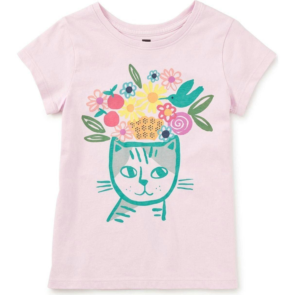Flora & Feline Graphic Tee, Pink