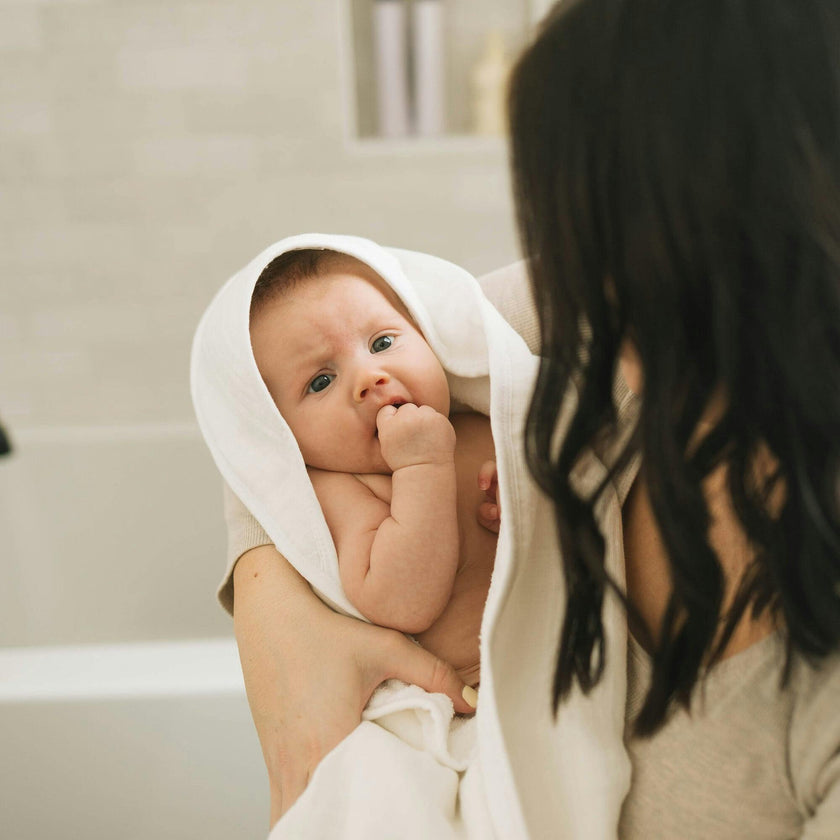 Infant Hooded Towel - White