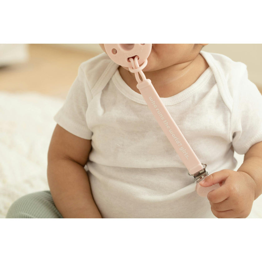 Who Runs the World Pacifier Clip