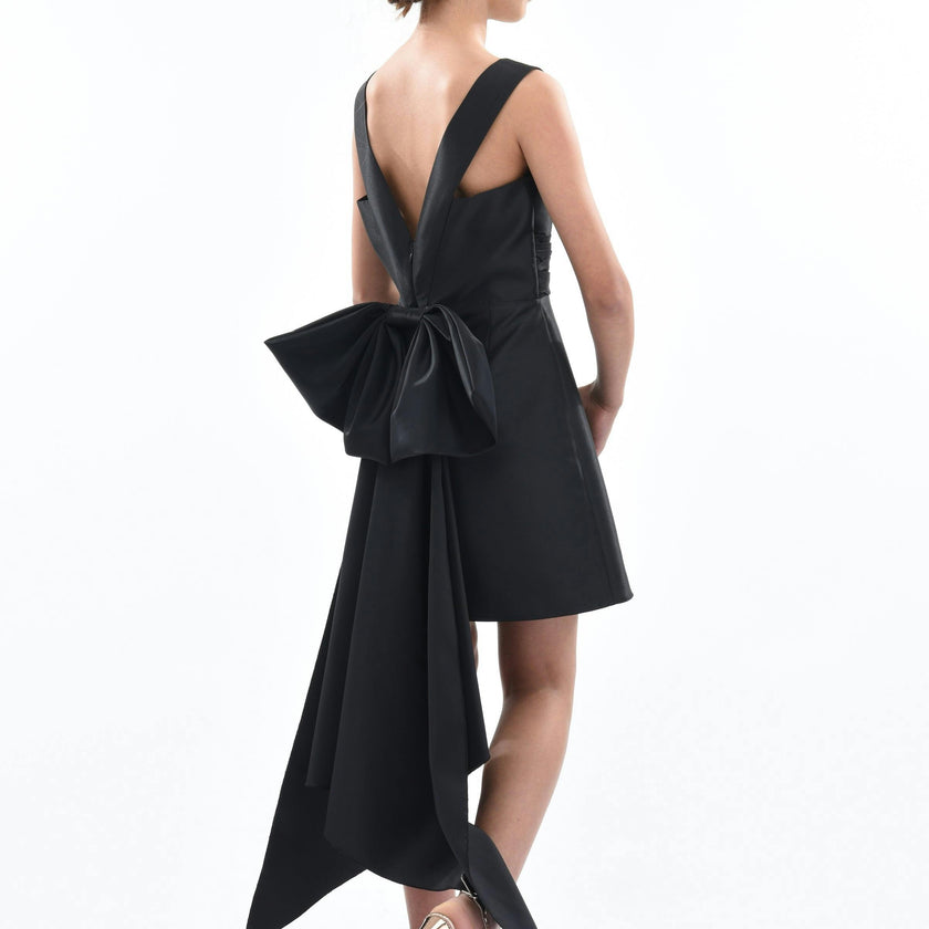 Black Isabel Back Bow Dress
