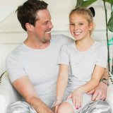 Cloud Grey Bamboo Kids Pajama Short Set