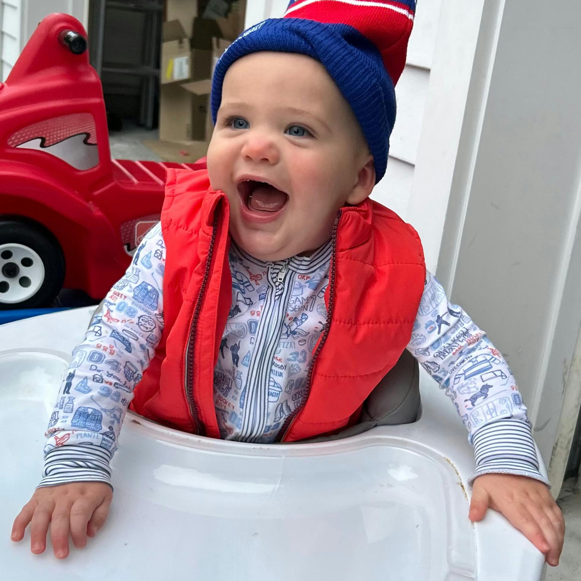 Hockey Zip Baby Onesie