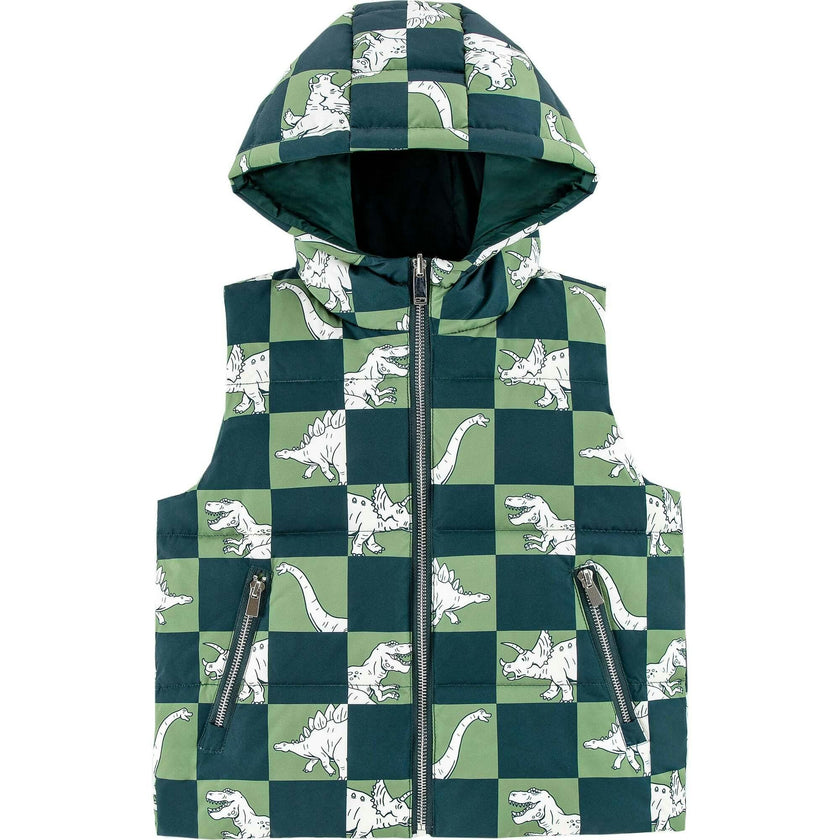 Dylan Reversible Vest Dino Block