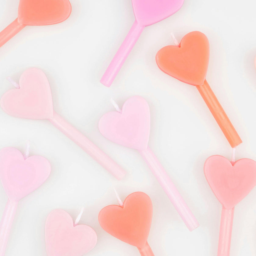 Pink Heart Candles