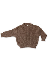 BIG KID CHUNKY KNIT SWEATER | BARK