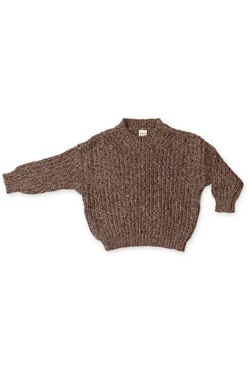 BIG KID CHUNKY KNIT SWEATER | BARK