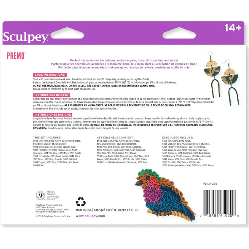 Sculpey: Polymer Clay: Premo Multipack Sampler - (24) 1oz Packs