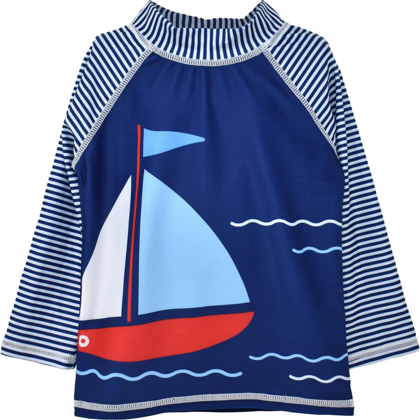 UPF 50+ Graphic Rash Guard Swim Top - E