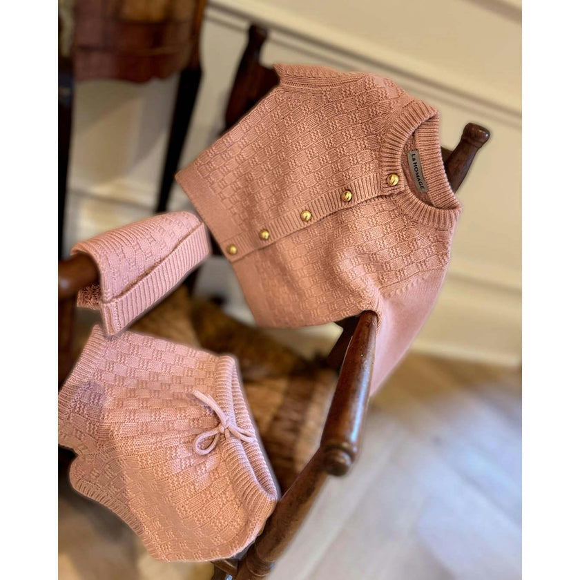 The Aspen Cashmere Baby Bloomer | Rose