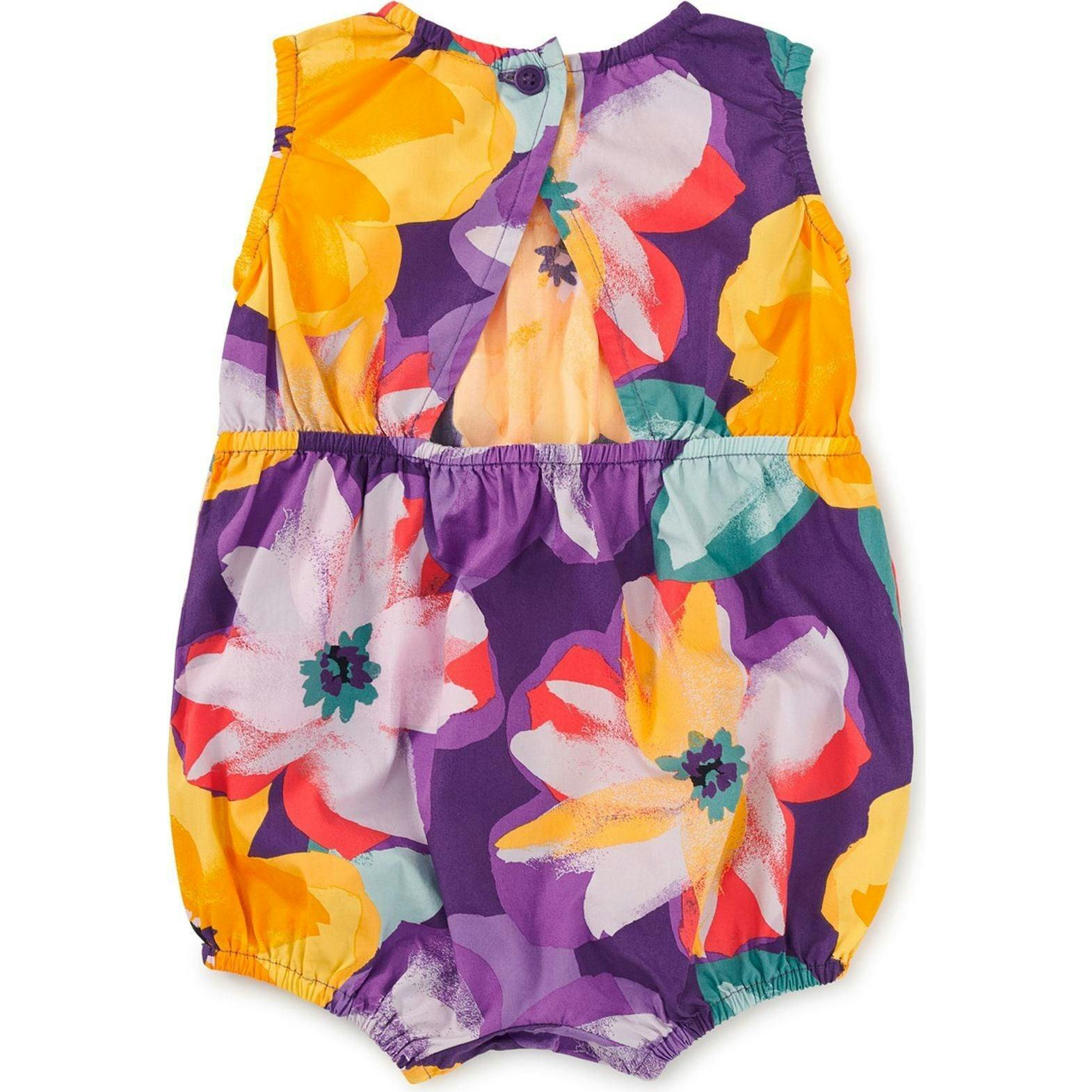 Peek-a-Boo Back Baby Romper, Multi