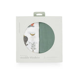 Deluxe Muslin Swaddle Blanket 2 Pack - Safari Social 2