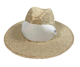 Zinnia Sun Hat - Wide & Short White Tennis & Croquet Ribbon