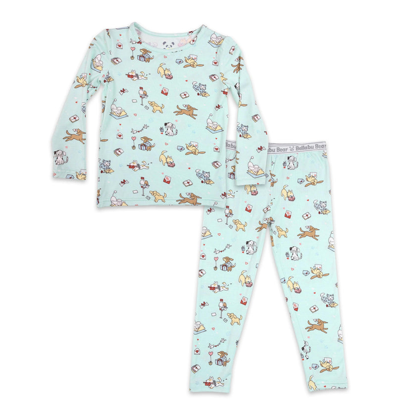 Valentines Pups Bamboo Kids Pajamas