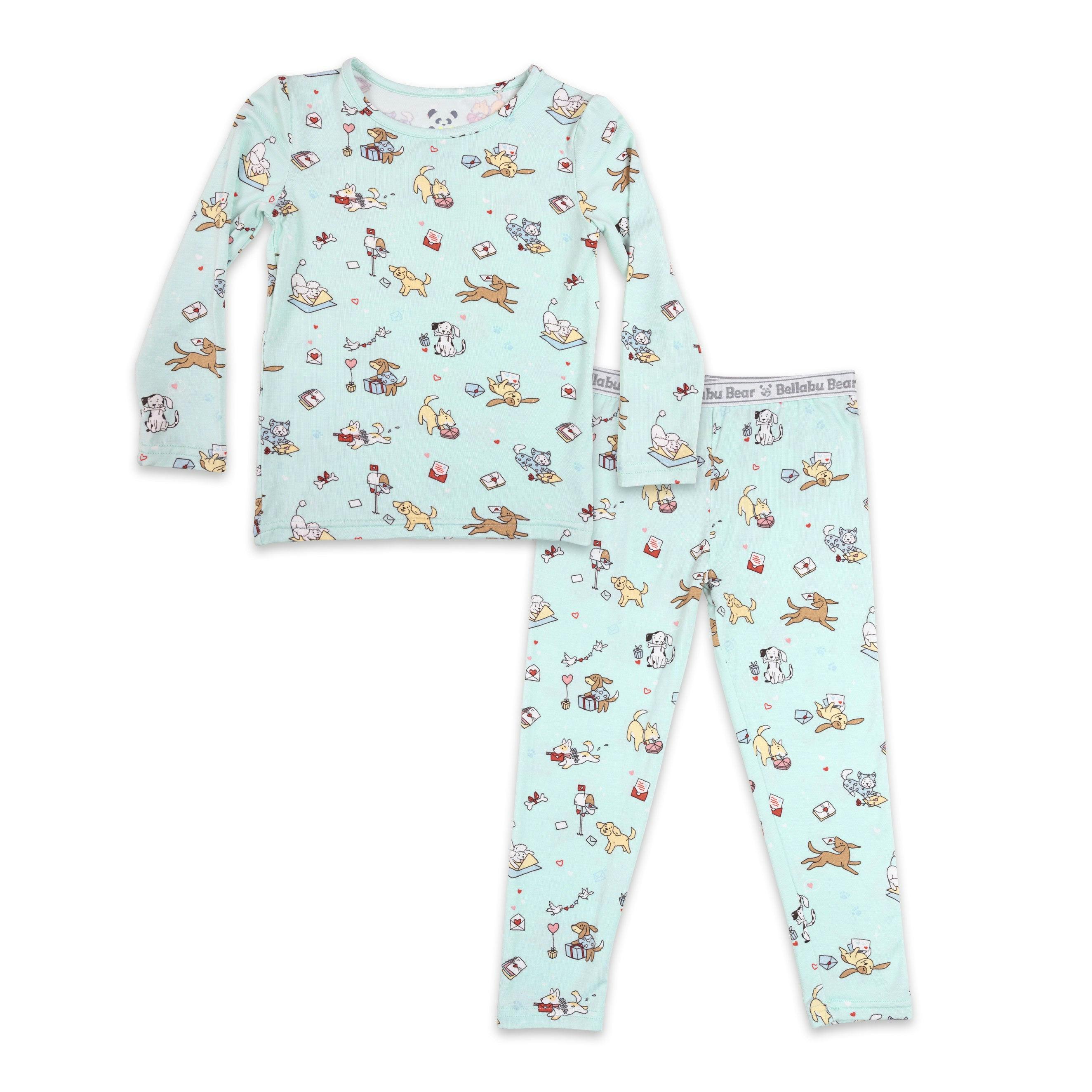 Valentines Pups Bamboo Kids Pajamas