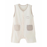 Cream Bear Pocket Romper