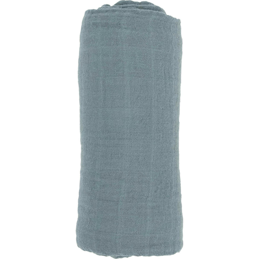 Cotton Muslin Swaddle Blanket - Sea