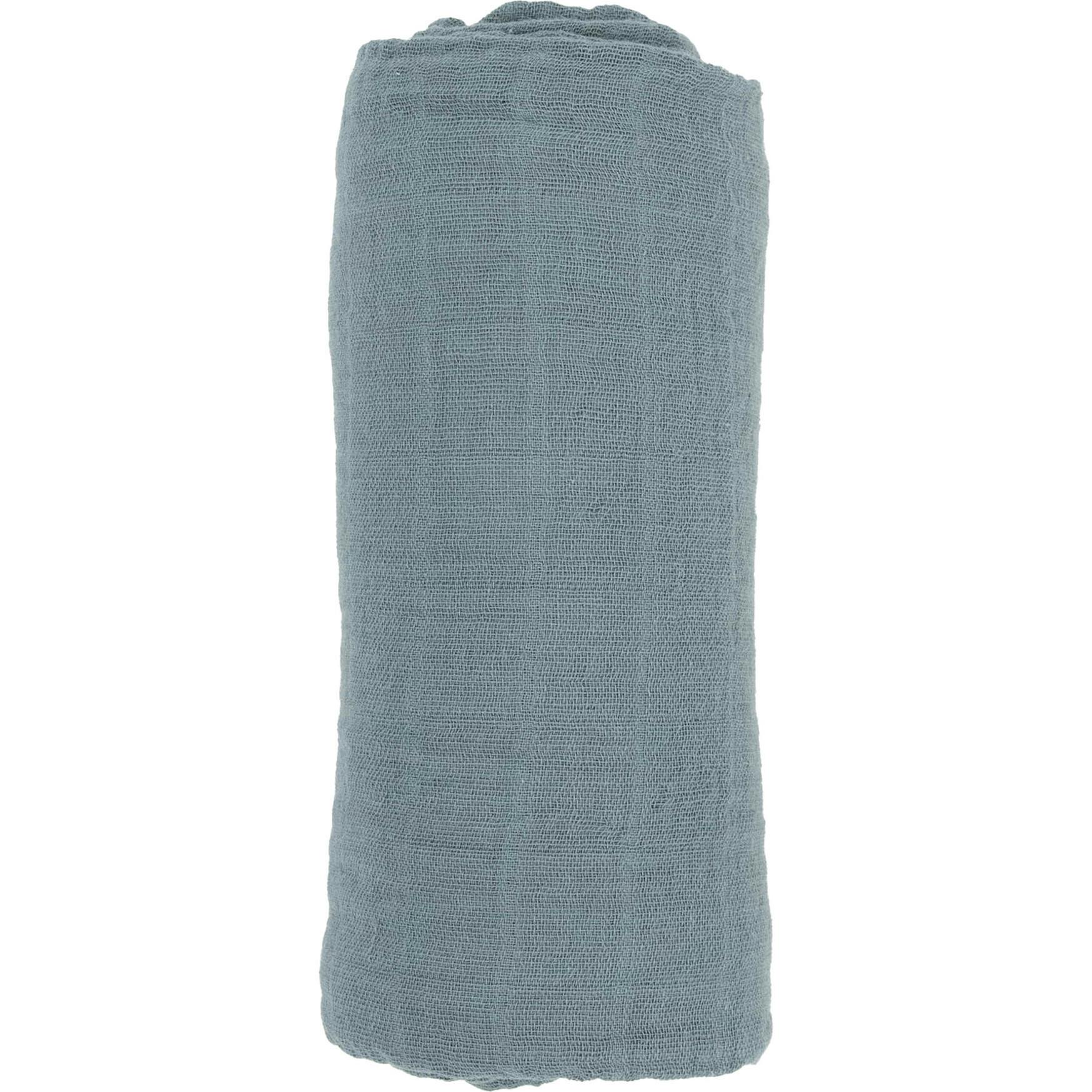 Cotton Muslin Swaddle Blanket - Sea
