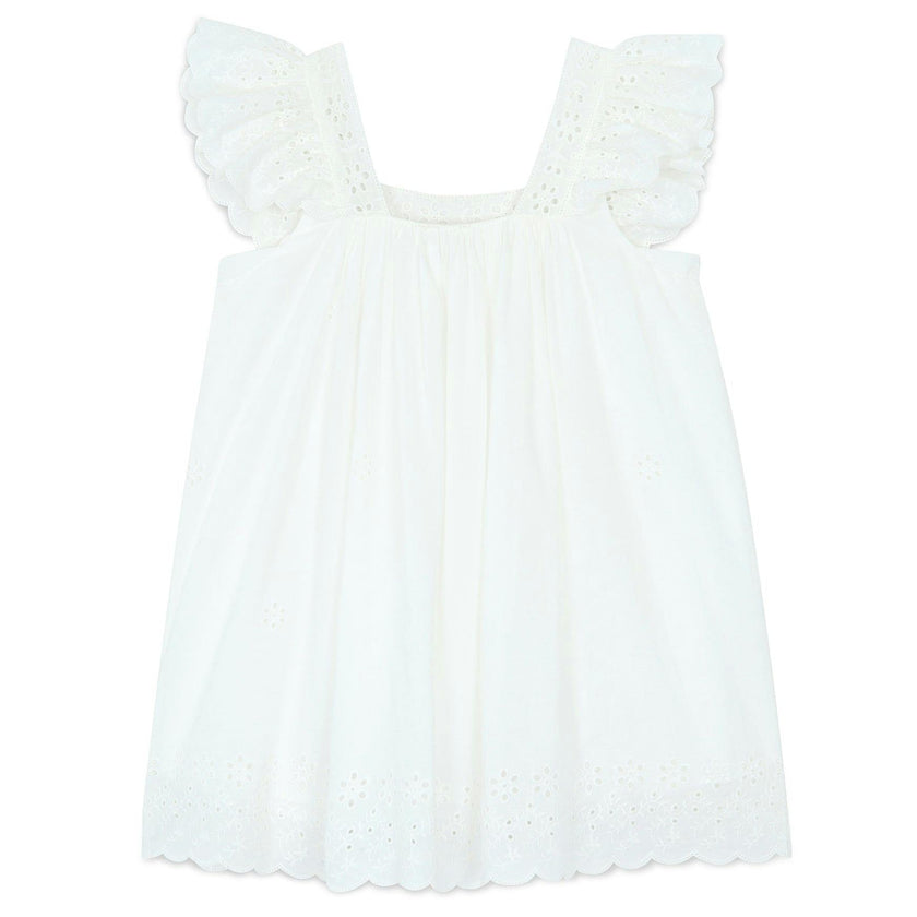 Embroidered Voile Laura Dress
