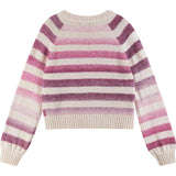 Kids Oatmeal/Purple Ombre Stripe Cardigan