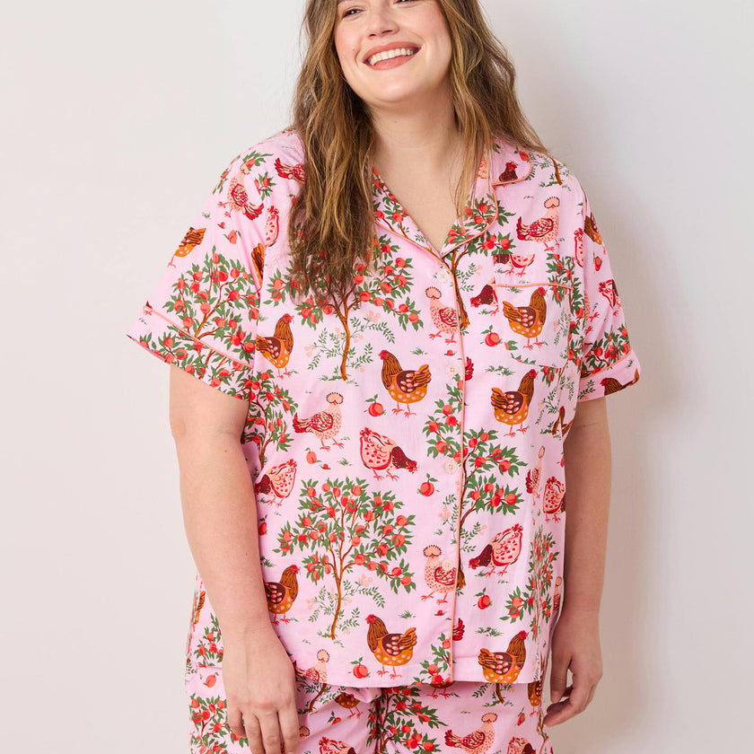 Hen House - Short PJ Set - Ballet Pink