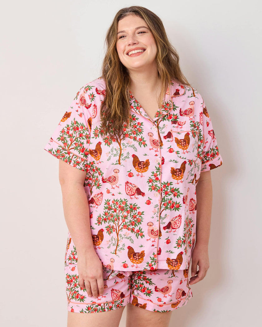 Hen House - Short PJ Set - Ballet Pink