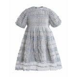 Silver Mist Ruffle Dress